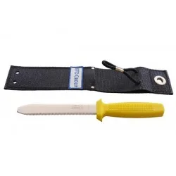 16cm Victory Green River Diving Knife with NEW Rubber Flexible Knife Sheath (Blunt Tip)