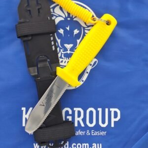 Victory Green River Diving knife set includes the recently launched AP Dive Sheath 10cm and is fitted with a 10cm long blunt tip Dive Knife and Lanyard with quick wrap leg straps, there a many options to fixing this to yourself depending on your preference, can be worn on the Arm or Leg.