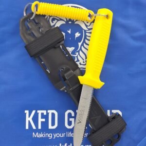 This Victory Green River Diving knife set includes the recently launched AP Dive Sheath 11cm and is fitted with a 11cm long pointed Dive Knife and Lanyard with quick wrap leg straps, there a many options to fixing this to yourself depending on your preference, can be worn on the Arm or Leg.