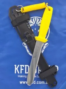 16cm Victory Green River Dive Knife with AP (All-Purpose) Sheath, Retaining Lanyard, and Quick-Wrap Leg Straps